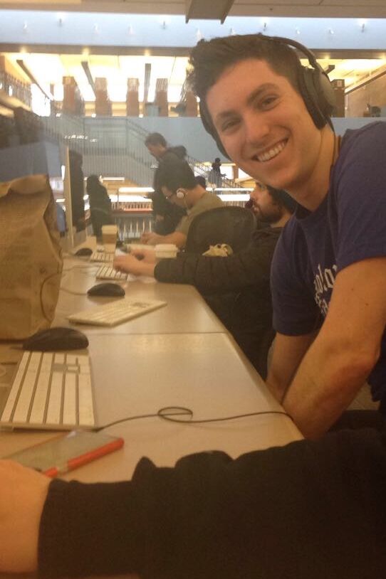 Joe and Tori at their favorite UW library: Odegaard. 