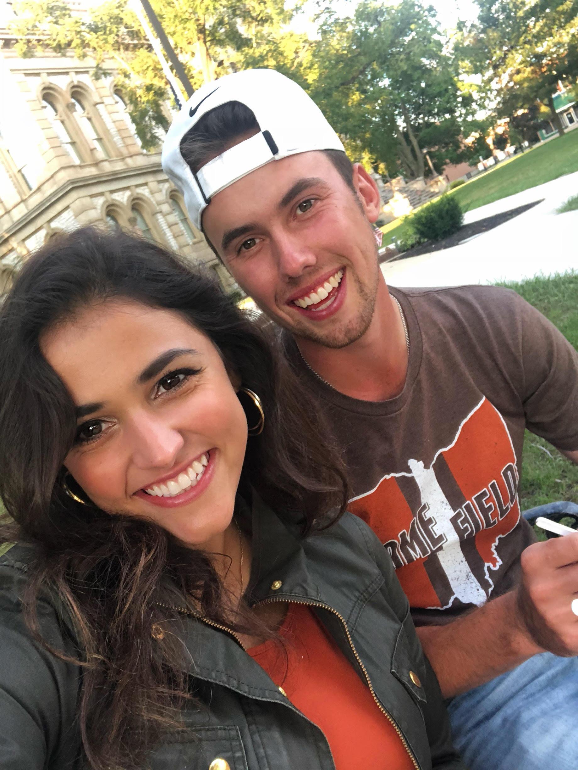 Trey and Lexi were long distance for two years during college. During this time they would meet in little cities halfway between Oxford and Bowling Green to go on dinner dates