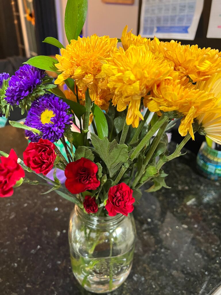 The first boquet Jacob bought me- it's the little ways he shows me how much he loves me