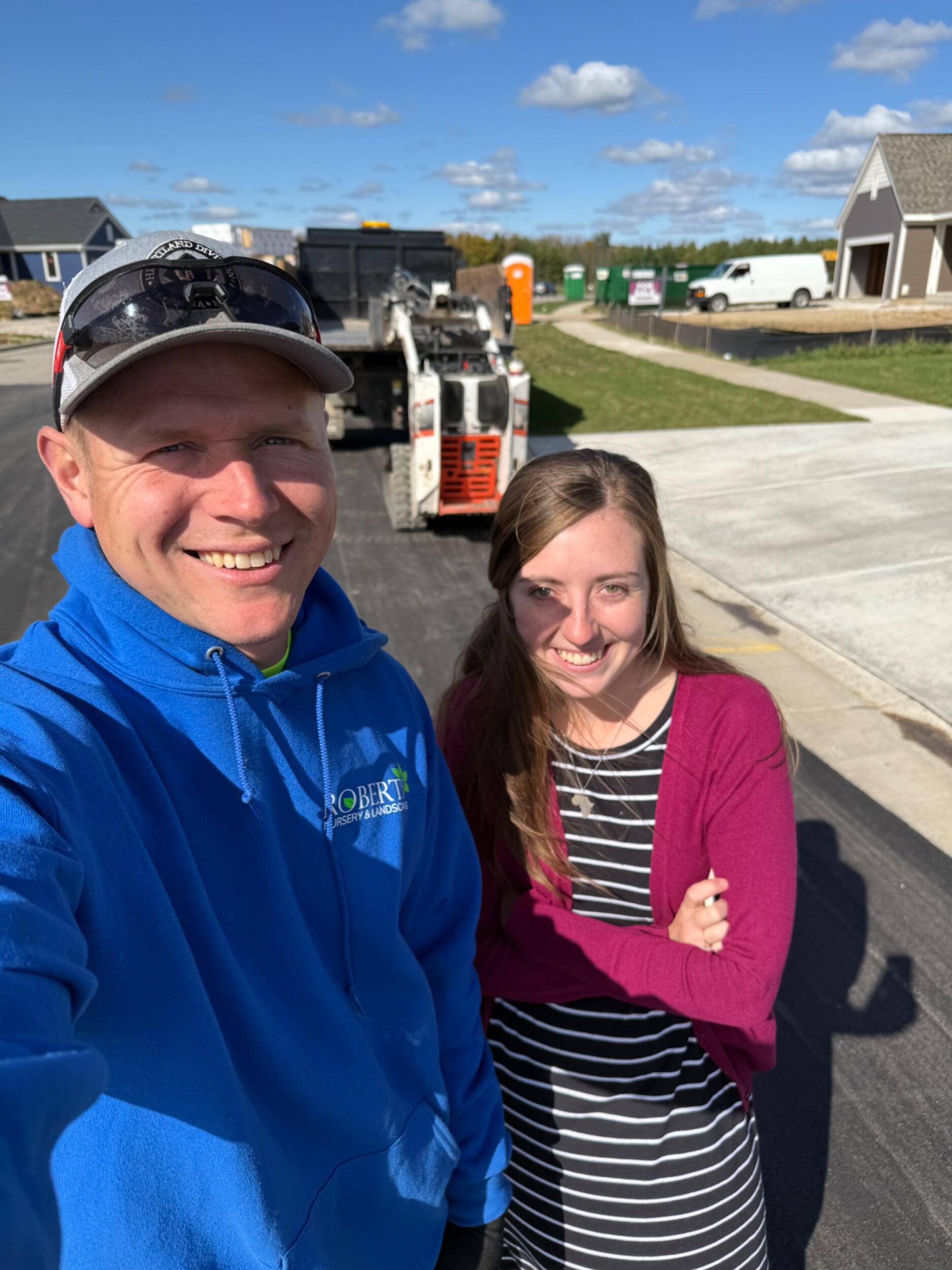 Visiting nursery job sites.