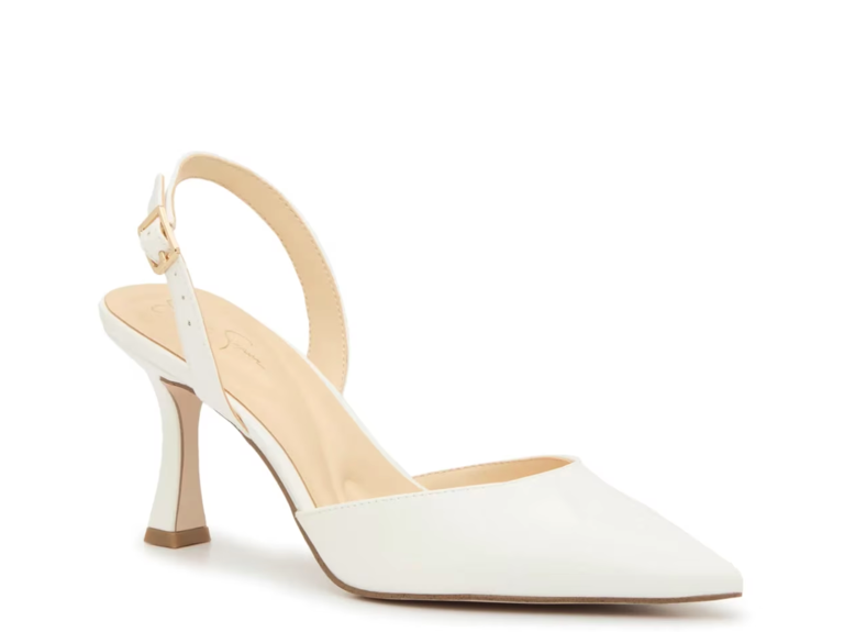Jessica Simpson slingback bridal pumps