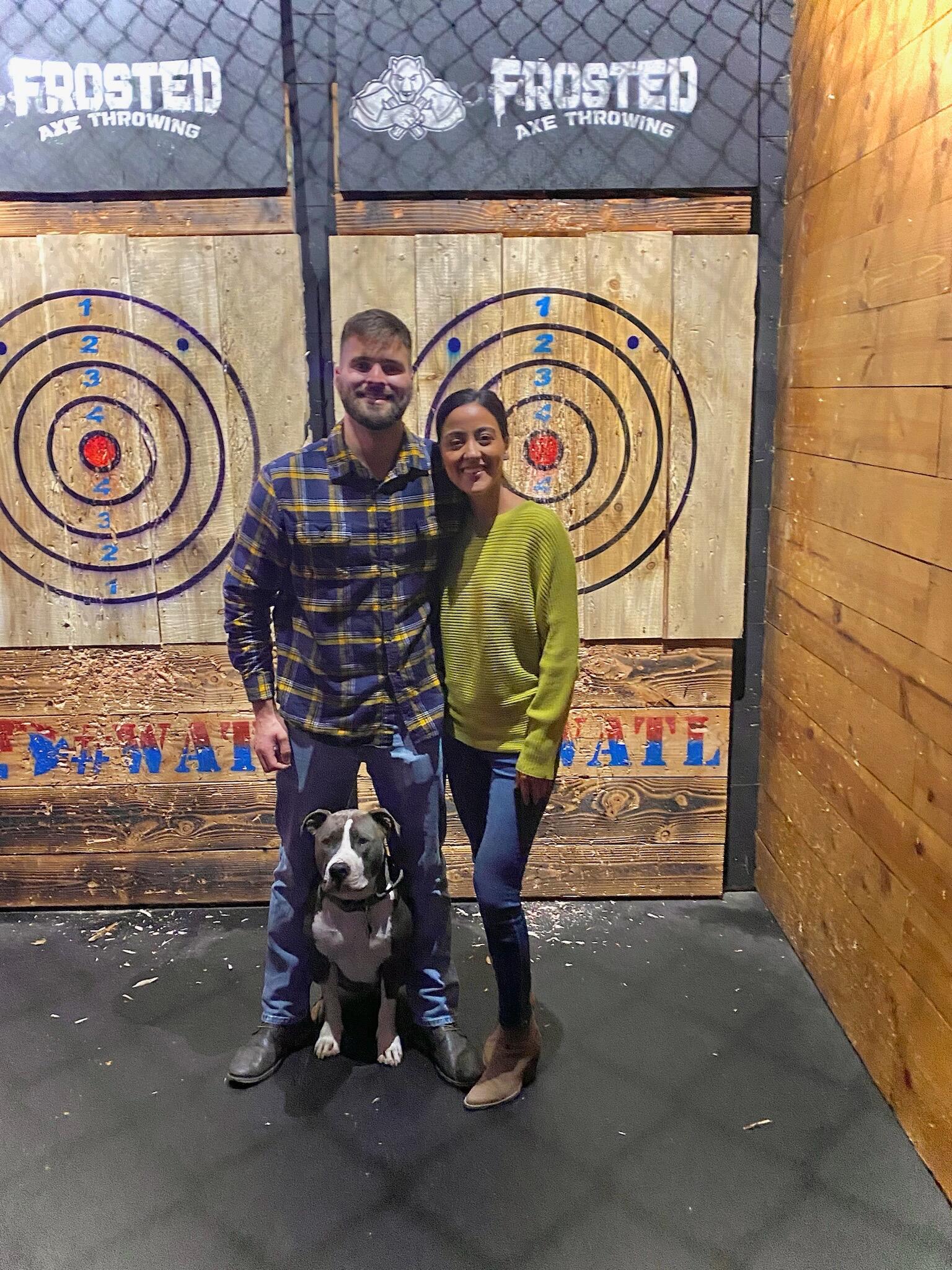 Axe throwing #FrostedAxe 