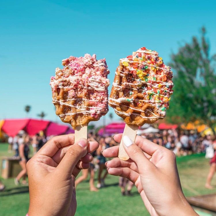 Waffle pops at music festival