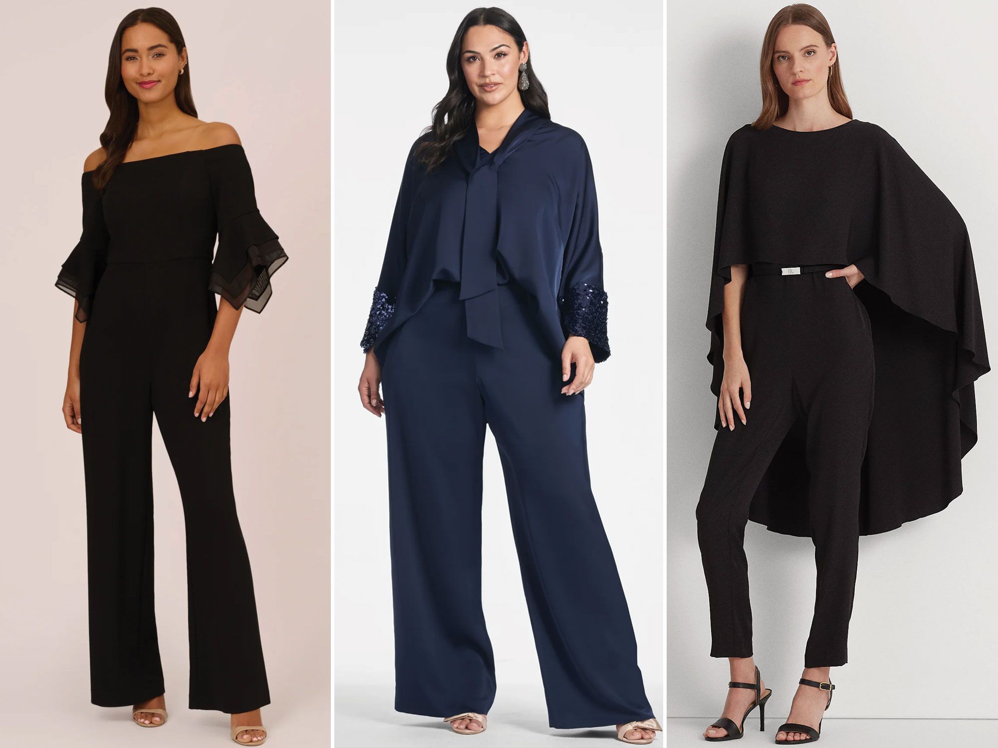 Three grandmother-of-the-bride pantsuits for weddings