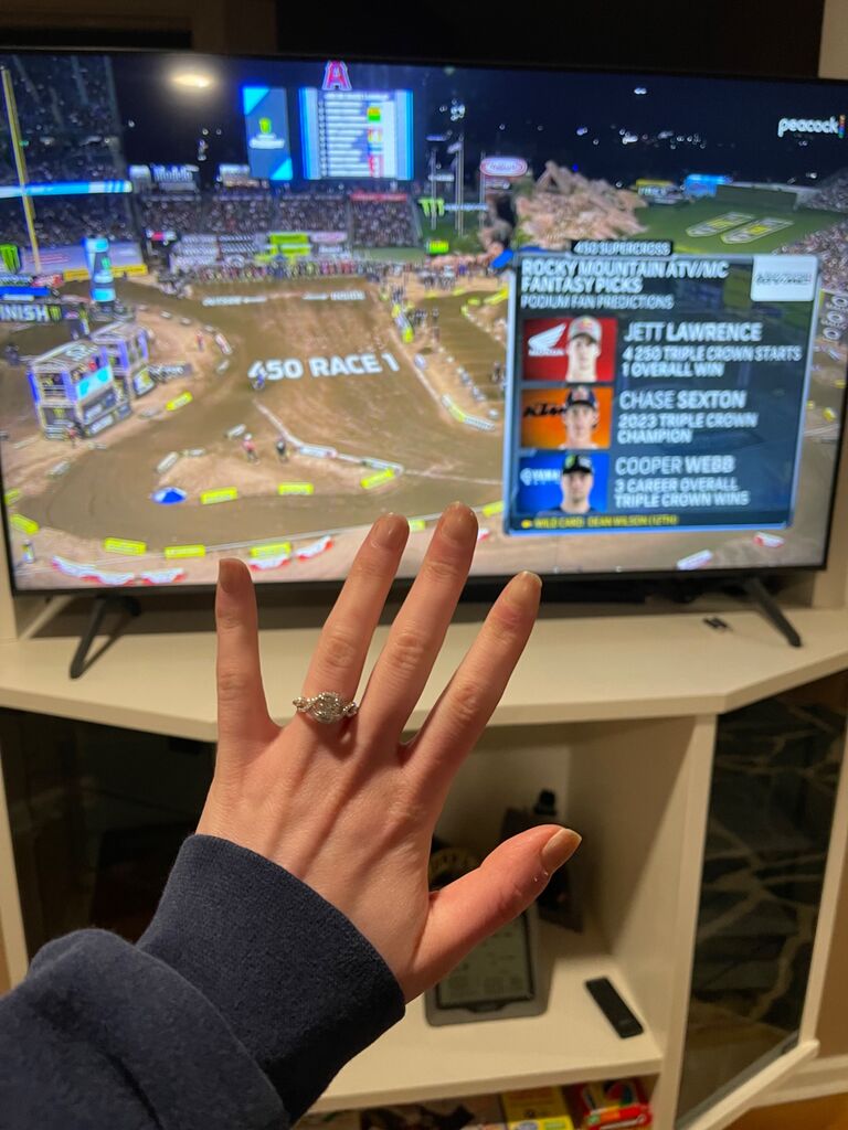 He asked during Supercross and I said Yes! 