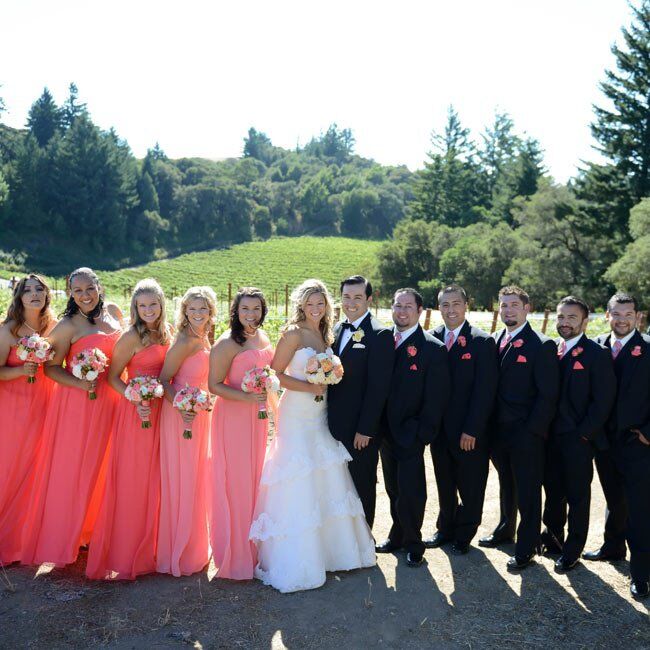 Coral Wedding Party Look