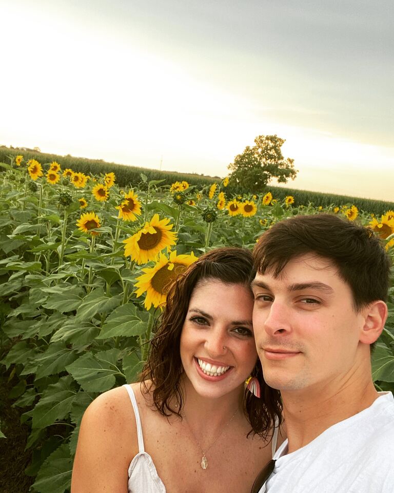 Spent the afternoon at a winery in Champaign. On the way home, we found a beautiful sunflower field and had to take pictures! 