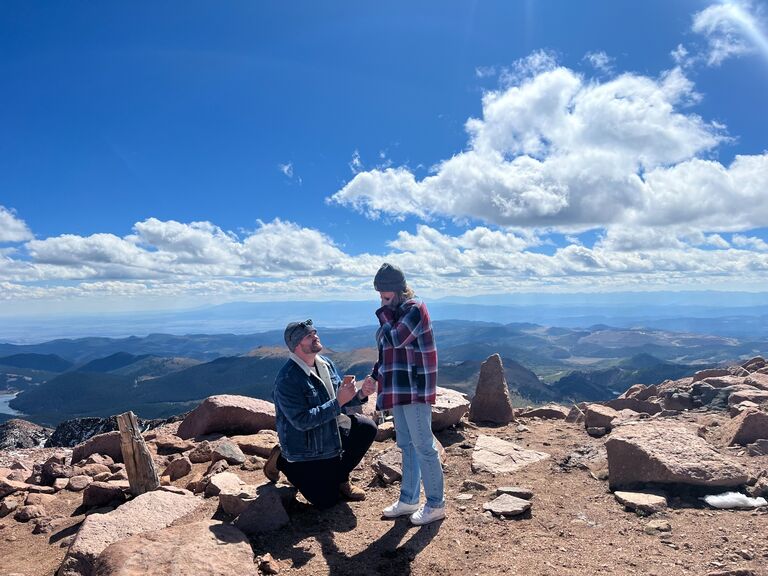At the top of Pike's Peak was our proposal. A complete shock since everything had been kept under tight wraps up until this moment.