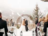 Winter wedding at The Lodge at Spruce Peak in Vermont