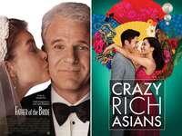 Father of the Bride movie poster; Crazy Rich Asians movie poster
