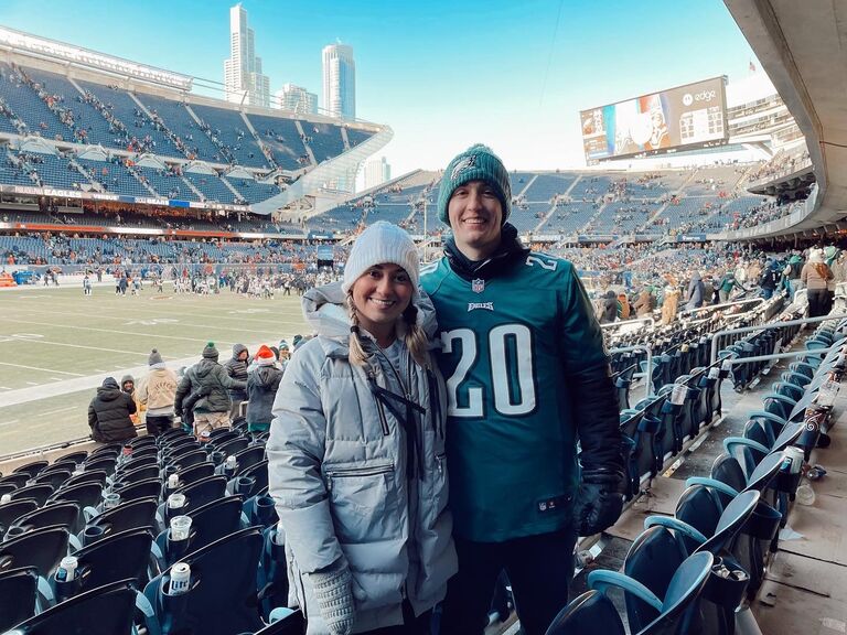 Our first NFL game! (This was when Melissa was starting to become an Eagles fan)