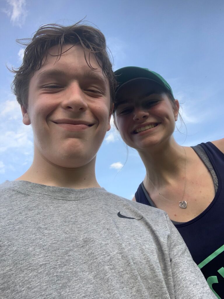 Lyle came on a run with Liz and John... needless to say, he does not run anymore.