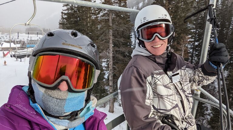 Skiing was a favorite way to enjoy the snow while living out west!