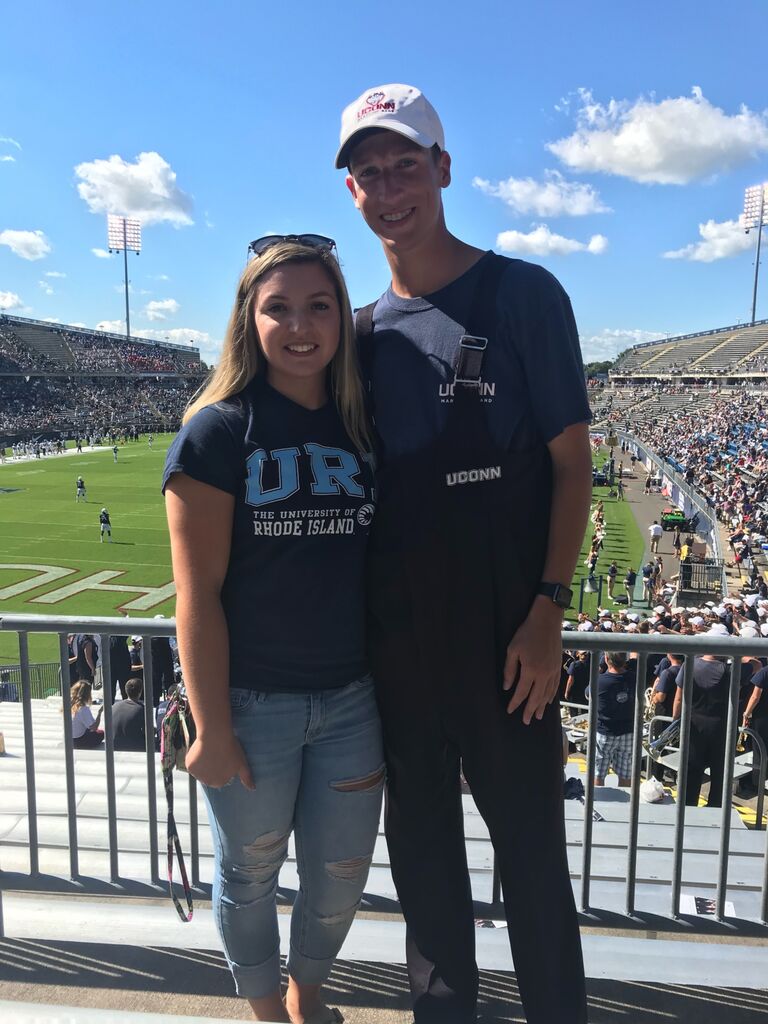 Amber supporting Colin when he played in the band for UConn!