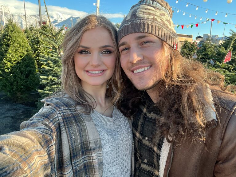 Tree farm photo shoot