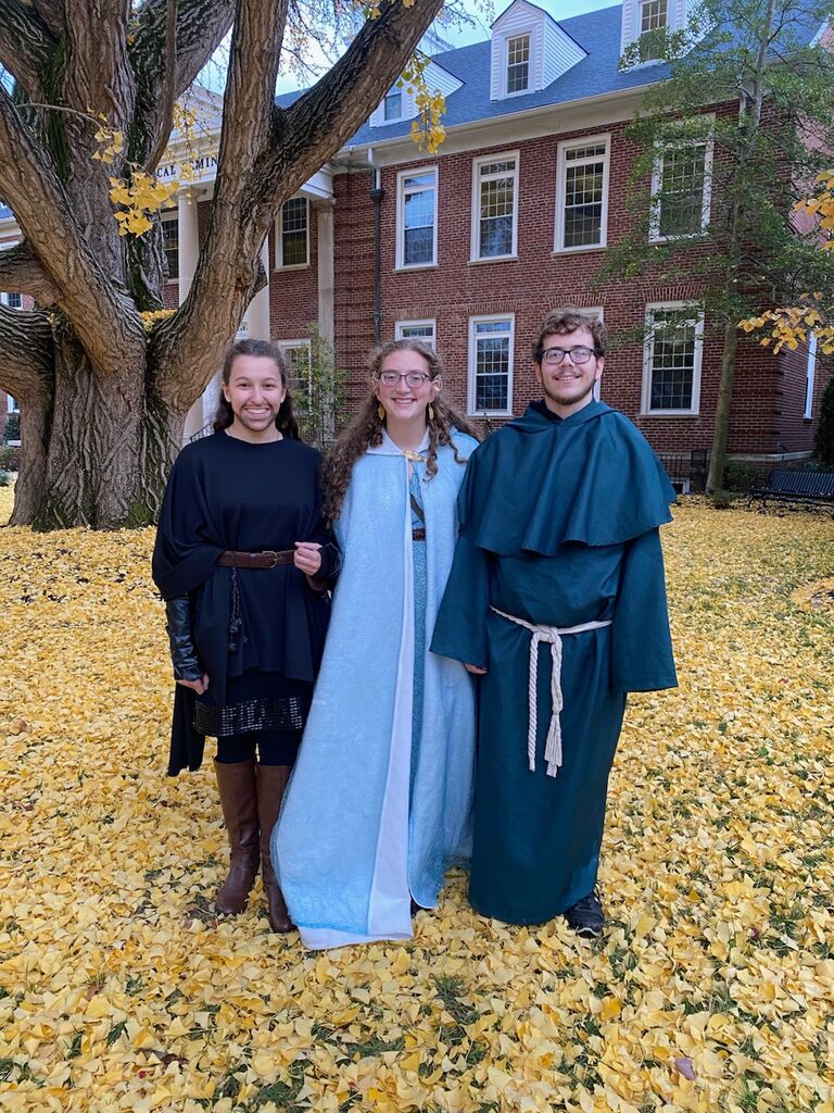 Shawn, Emma, and our friend Rebekah dressed up in different fantasy costumes for Halloween