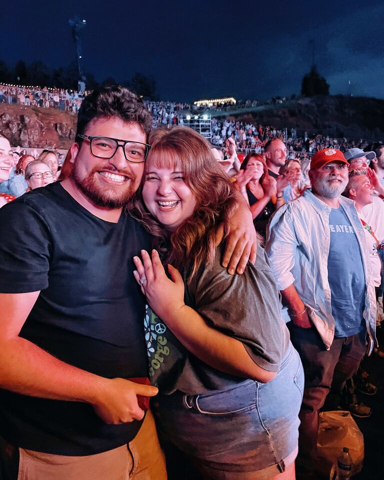 During the final concert of the weekend, Luis proposed and asked Emily to marry him. He asked during the last night song of the weekend. The song was called 'Crowded Table,' which was a song that they had shared to discuss how they wanted to live their life and raise a family. They both desired to have an open door where everyone knew they were welcome in their home. It was the perfect proposal and Emily was shocked.

That is the story from the beginning to now, but it's really just getting started. Emily and Luis are so excited to take this next step and start their lives together. 