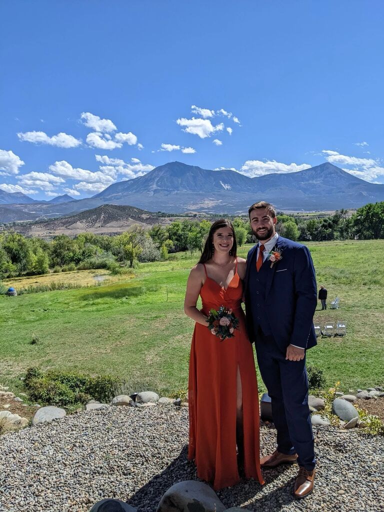 The couple walked down the aisle together for the first time.... as Best Man and Maid of Honor. 