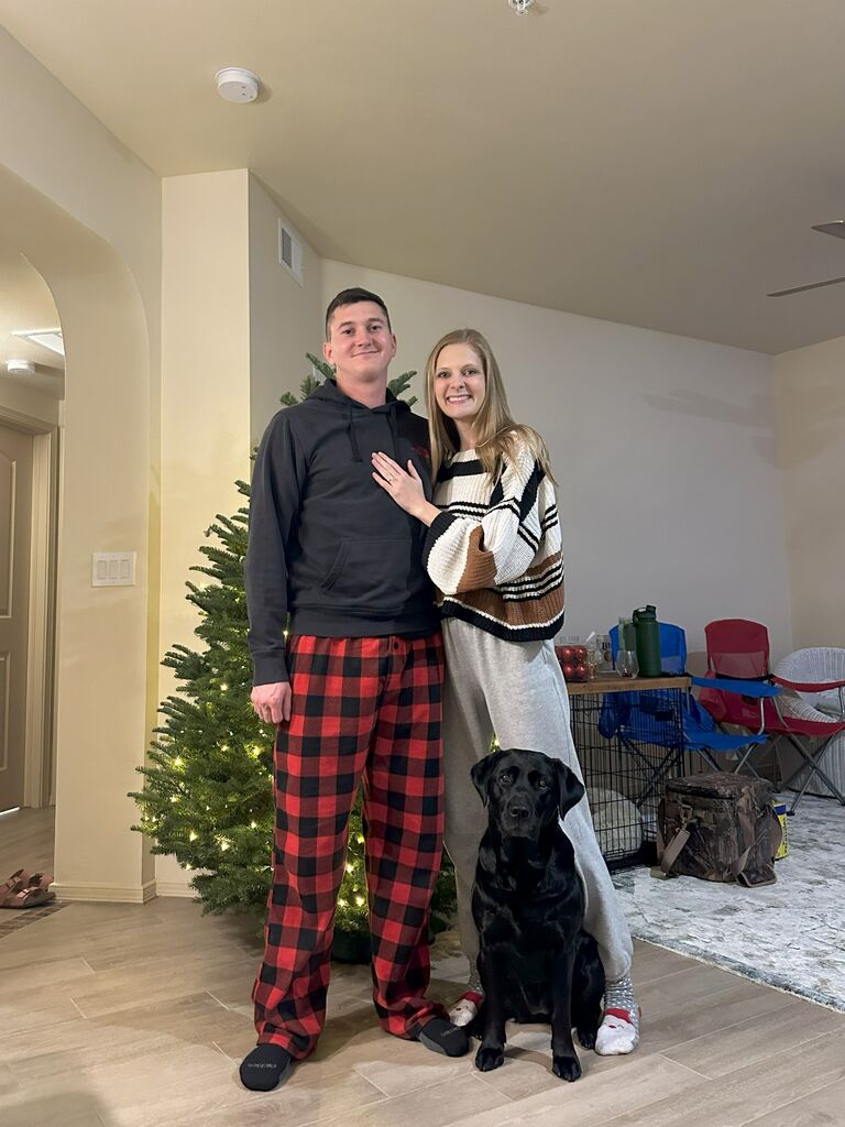 Alex was stationed at White Sands Missile Range in April 2023 and Emily moved out in October