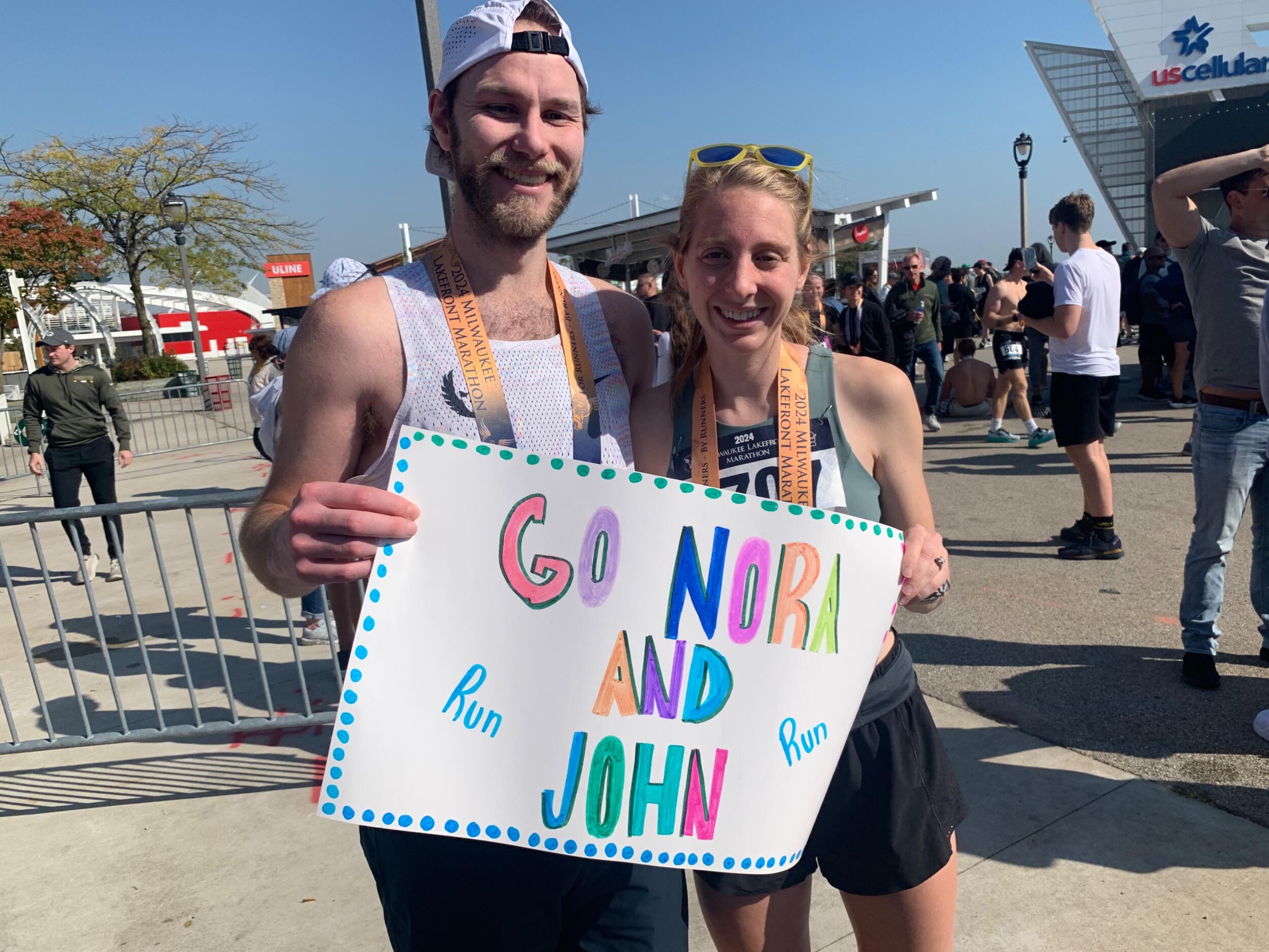 John and Nora both participated in the Lakefront Marathon in Milwaukee.