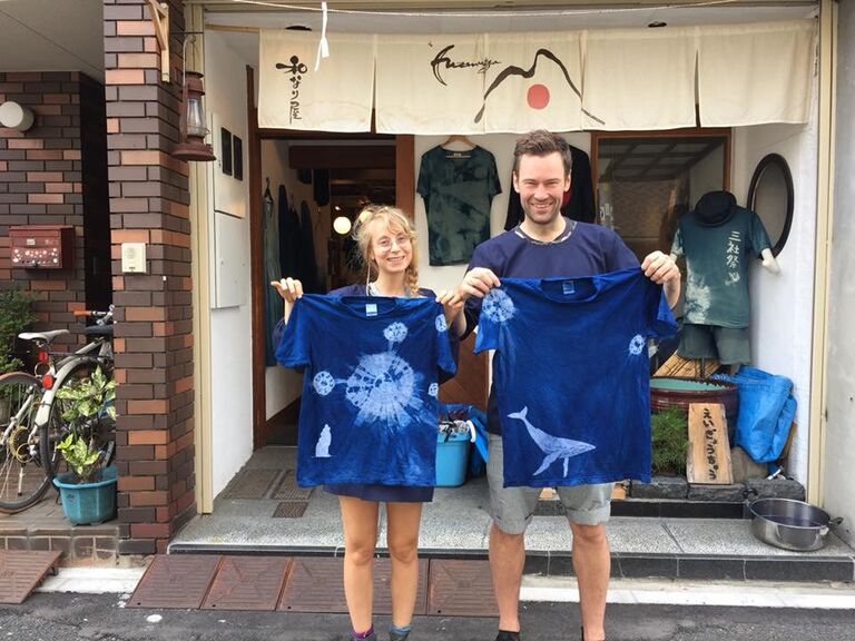 The Japanese art of Aizome (traditional indigo dyeing), Tokyo, Japan
