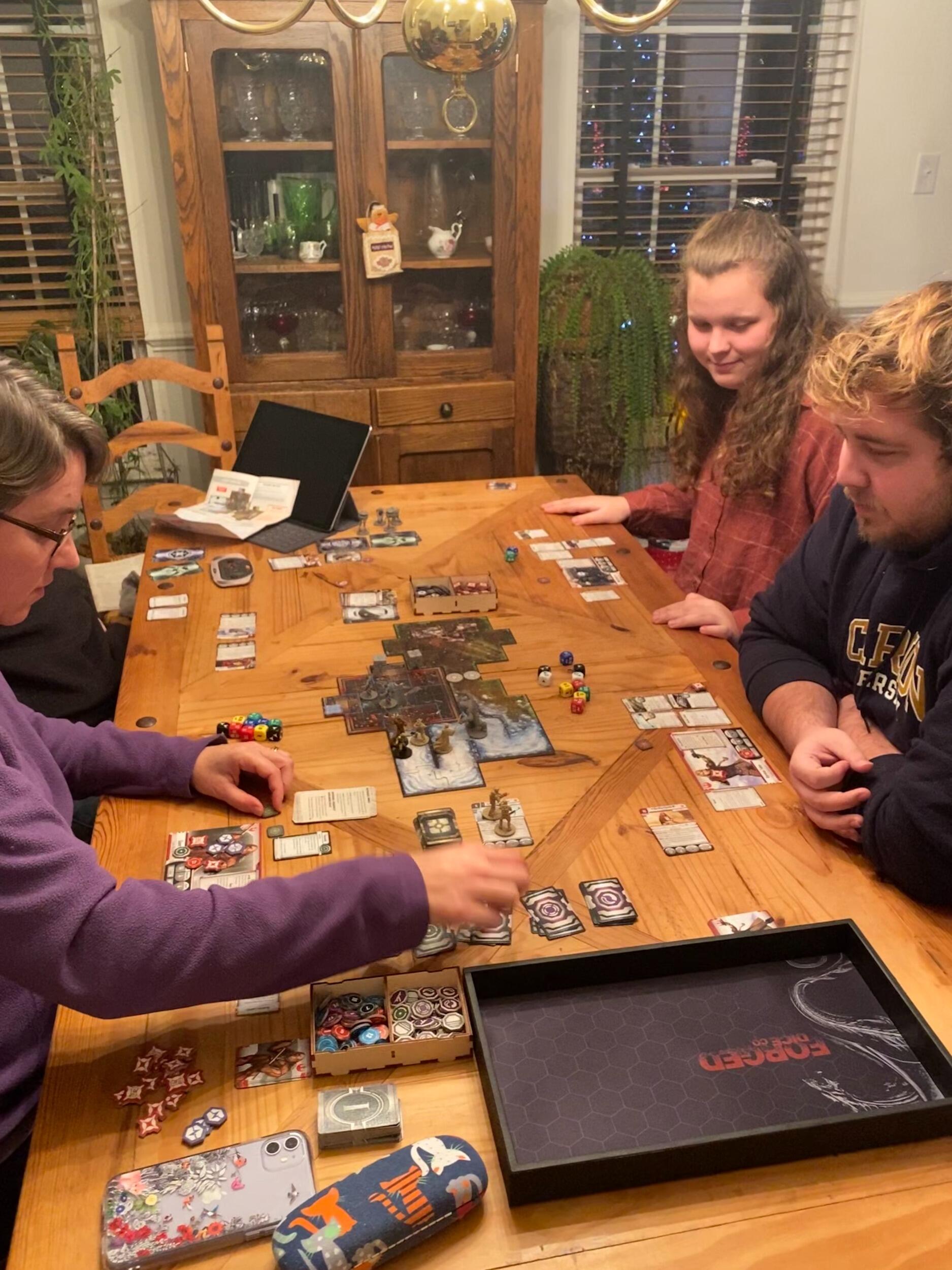 Our 4th year anniversary was spent playing lots of board games together.