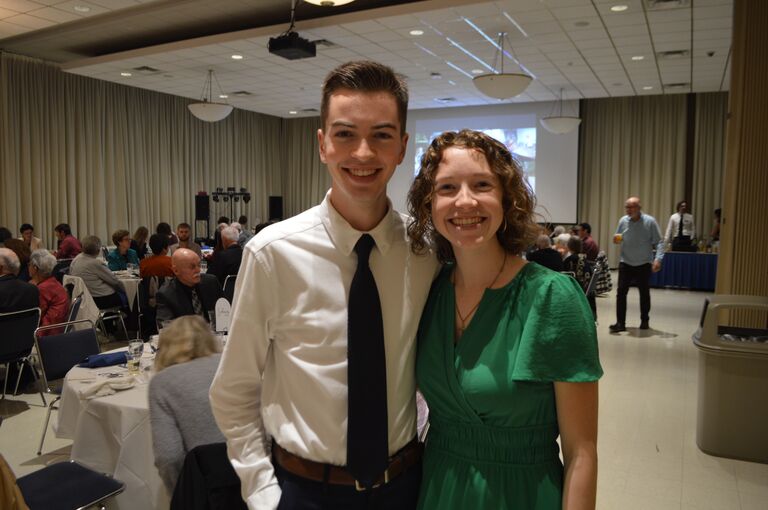 Newman Night 2023. Isabel and John were both recipients of the Julian Hamerski Leadership Award.