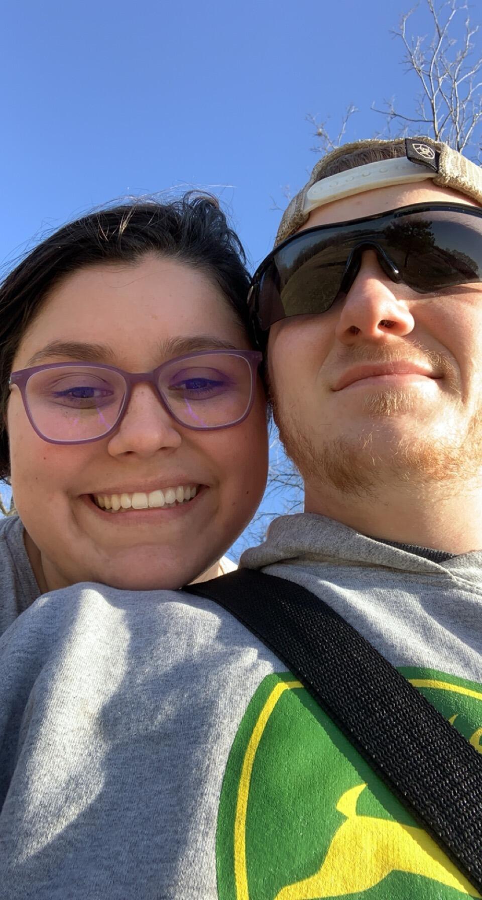 ONE YEAR OF DATING! We spent the day playing disc golf.