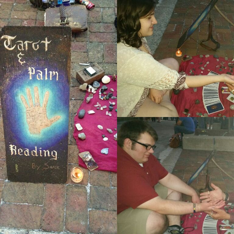 Emily & Erik have their palms read on the streets of Ann Arbor. The palm reader tells them that Emily will be married once and Erik will be married twice. They are still trying to figure that one out... Lucky for you all, you are invited to the first wedding.
