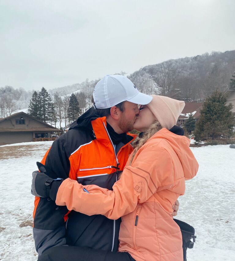 Both of our first time hitting the slopes...you should ask Lytton about his experience