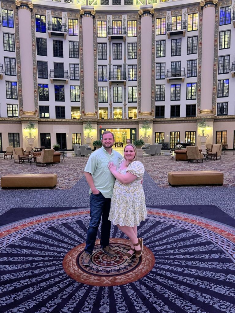 Dinner at West Baden to celebrate our Engagement!