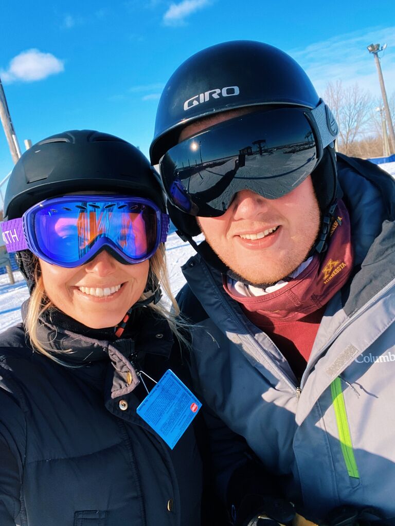 Our 1 year anniversary! We celebrated by skiing and stayed up north for the weekend!