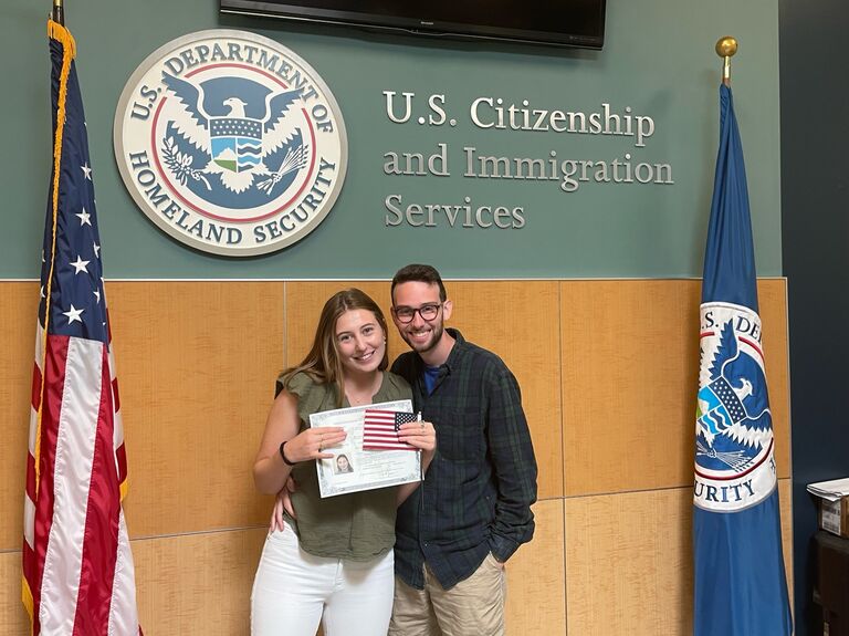 Celebrating Isabel becoming a US Citizen!