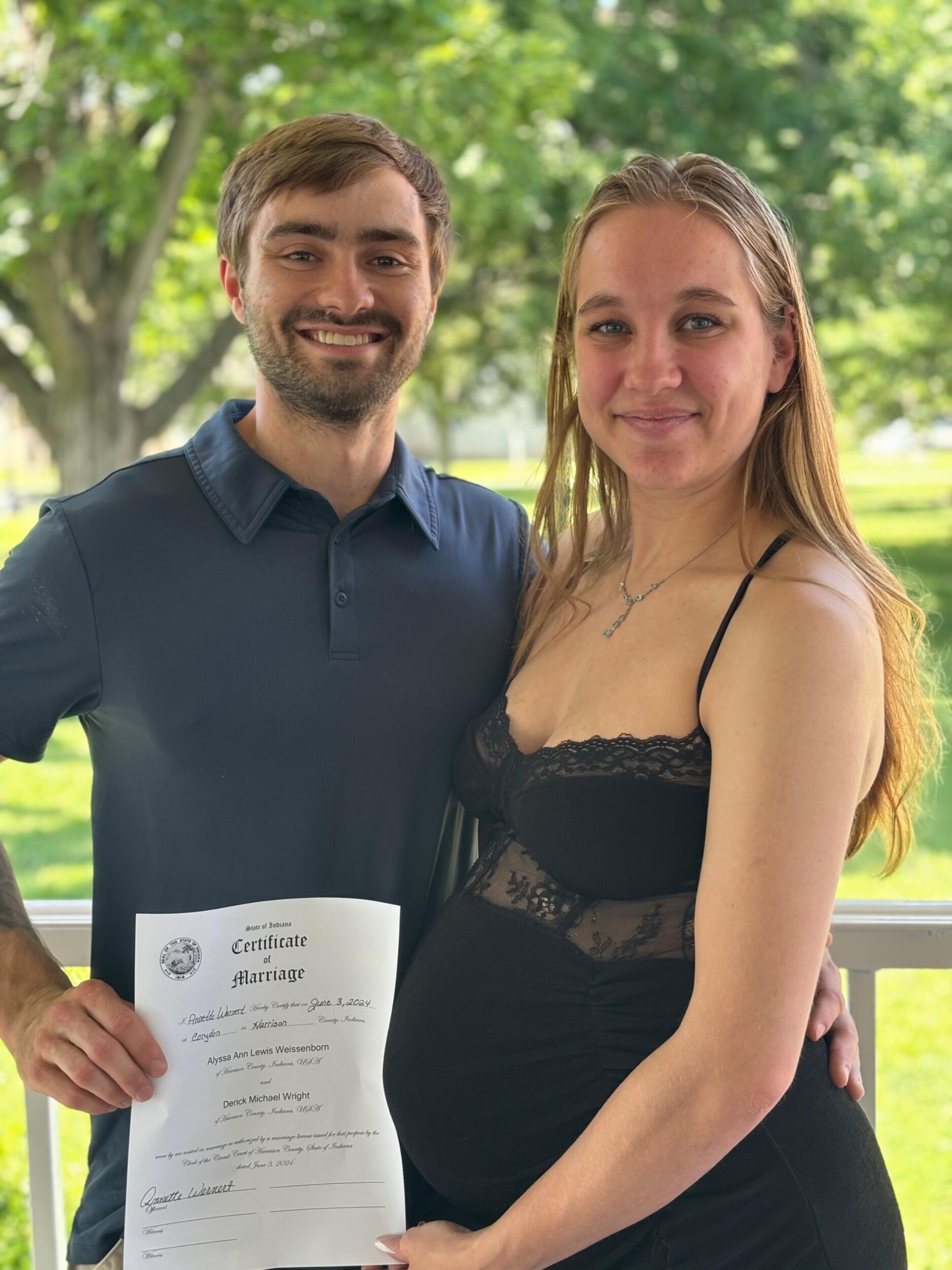 Alyssa and Derick legally got married.