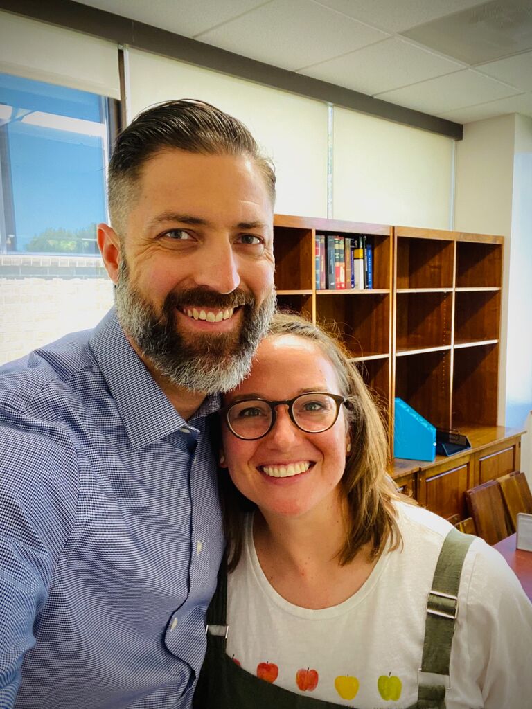 COWORKERS! Rachel joined Joseph, Hollander & Craft, the law firm where Matt worked and still works as marketing manager, establishing the firm's family law practice on the Kansas side of the KC Metro. Matt and Rachel love commuting together to work and having lunch together most days!