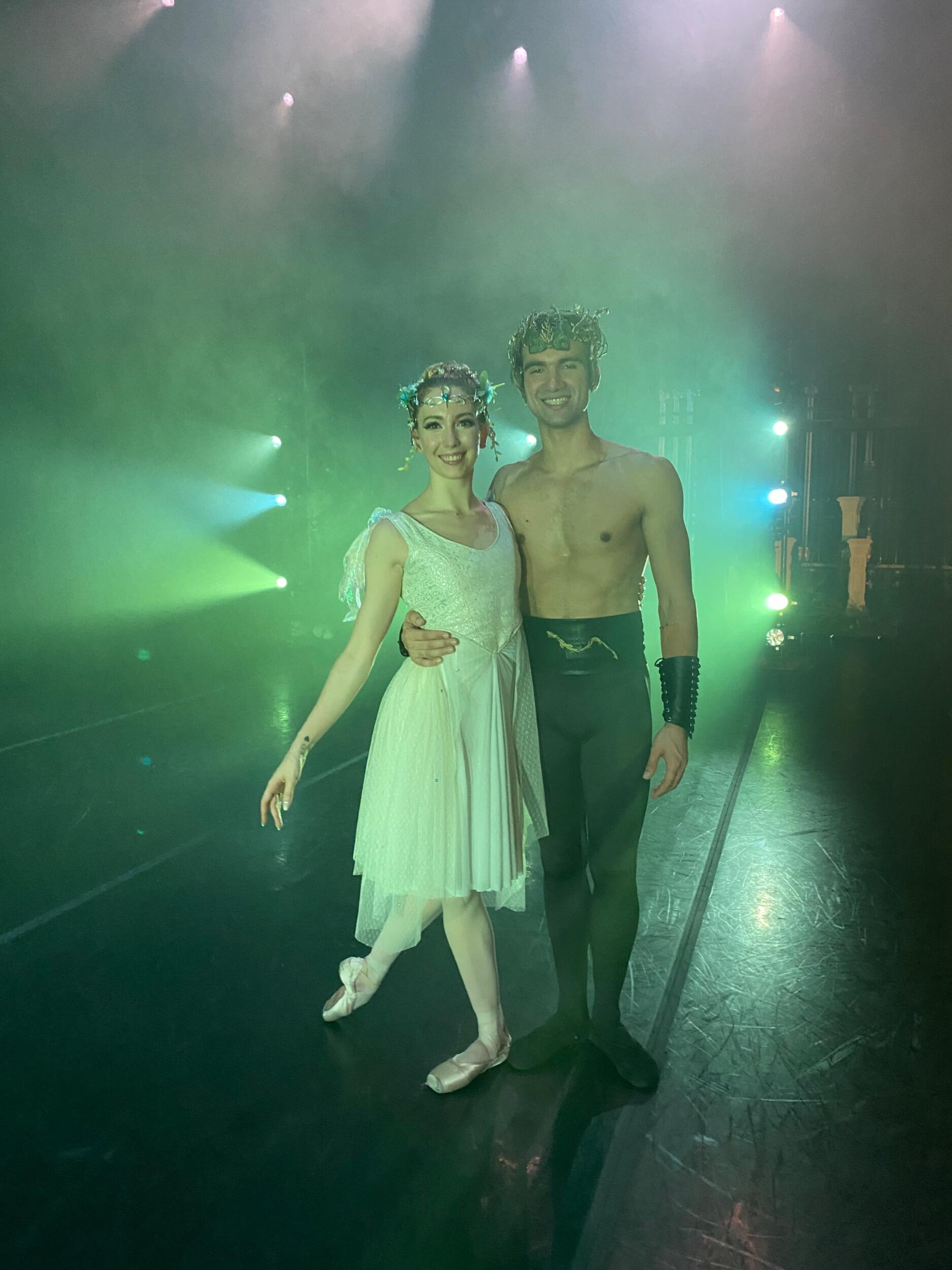 Our first full length ballet together was A Midsummer Night’s Dream where Jonathon played Oberon and Samantha played Titania