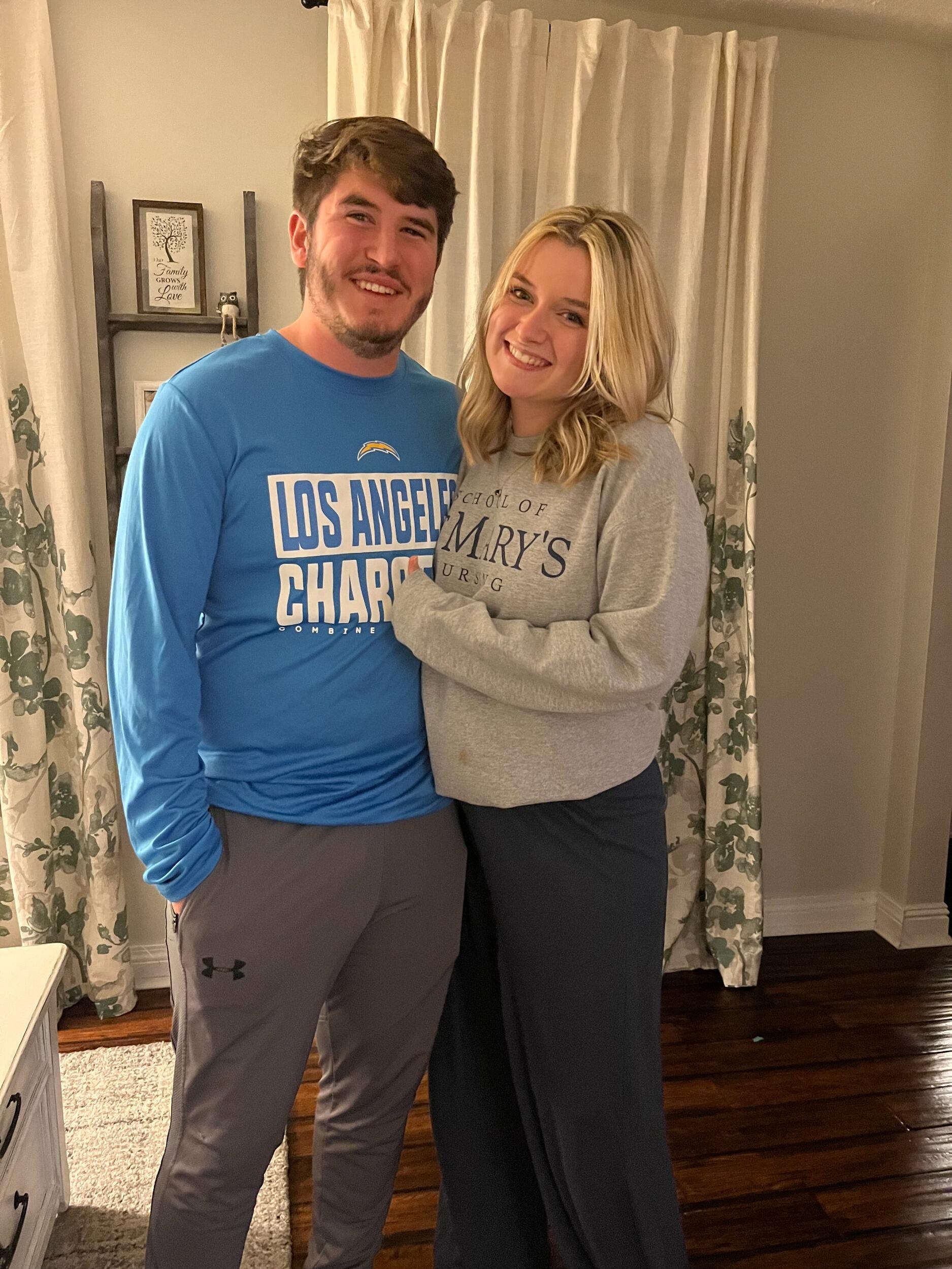 I started school at St. Mary's School of Nursing and Zane was finishing his last semester of undergrad. It was our last semester going to school together. 