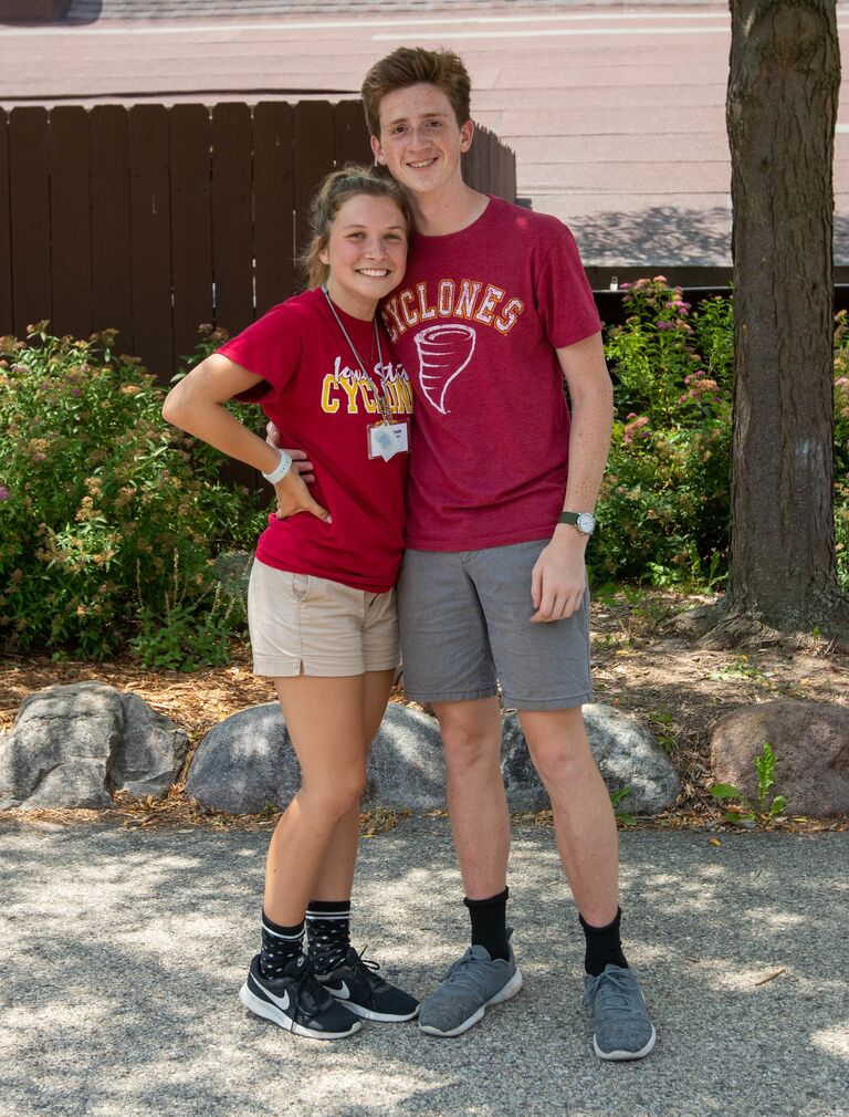 For one of the dress up days, all the female Cabin Leaders chose a guy to dress up as for a day. Seeing as Annie has always been a massive flirt, she chose Adam. 