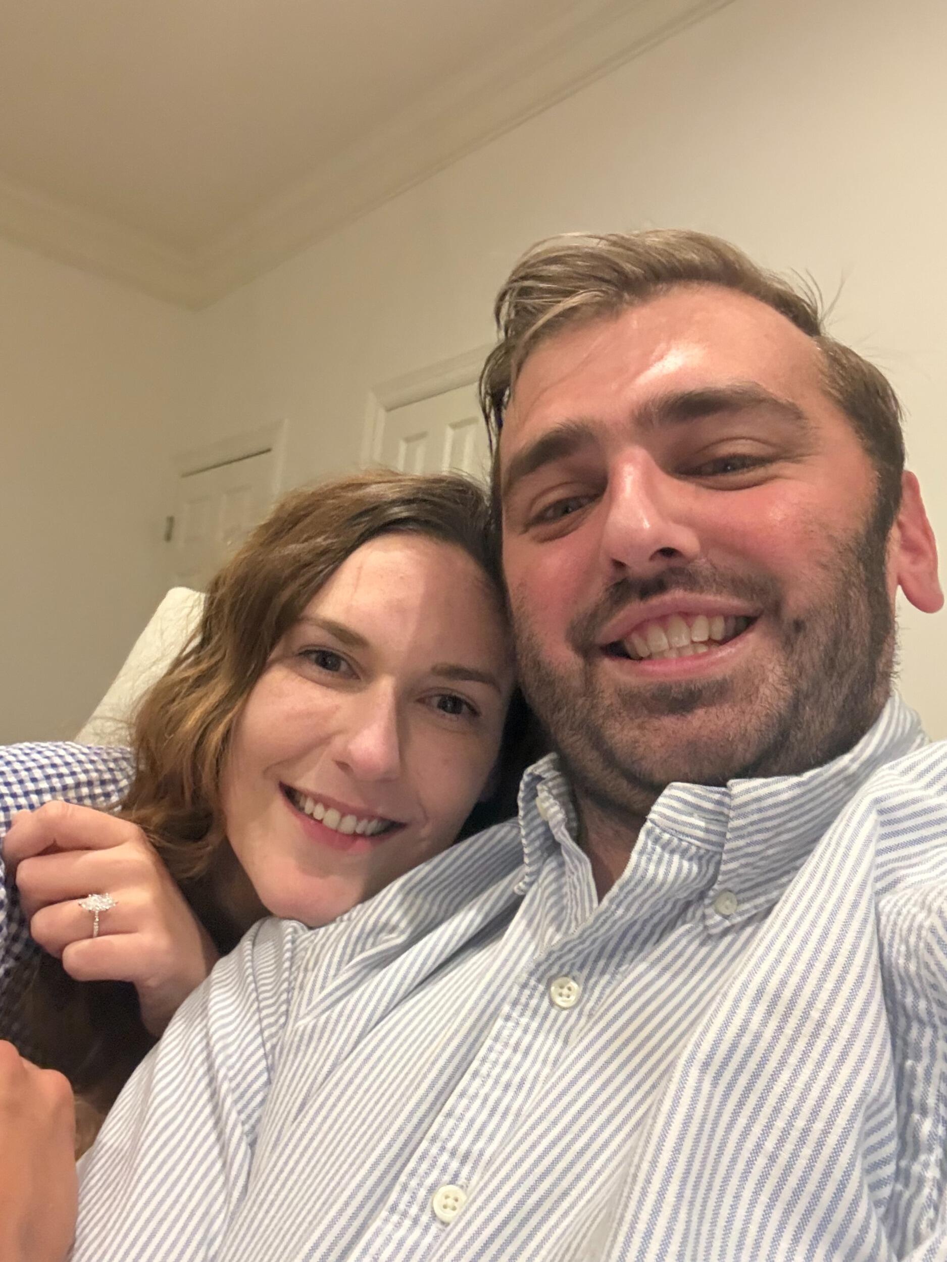We got engaged! We had an incredible meal at Navy Blue in Rice Village and Travis ended the night by popping the question!