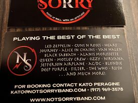 Not Sorry - Classic Rock Band - Danbury, CT - Hero Gallery 2