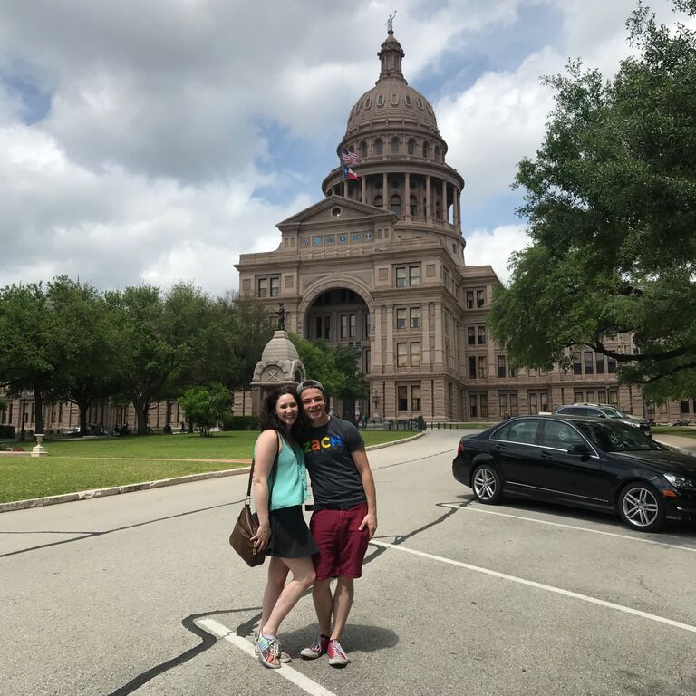 Syma finally made it out to Austin to visit Reed for the first time in April of 2018 during her Spring Break. They had a very successful trip in Austin which included introducing Syma to Reed's family for the first time. 