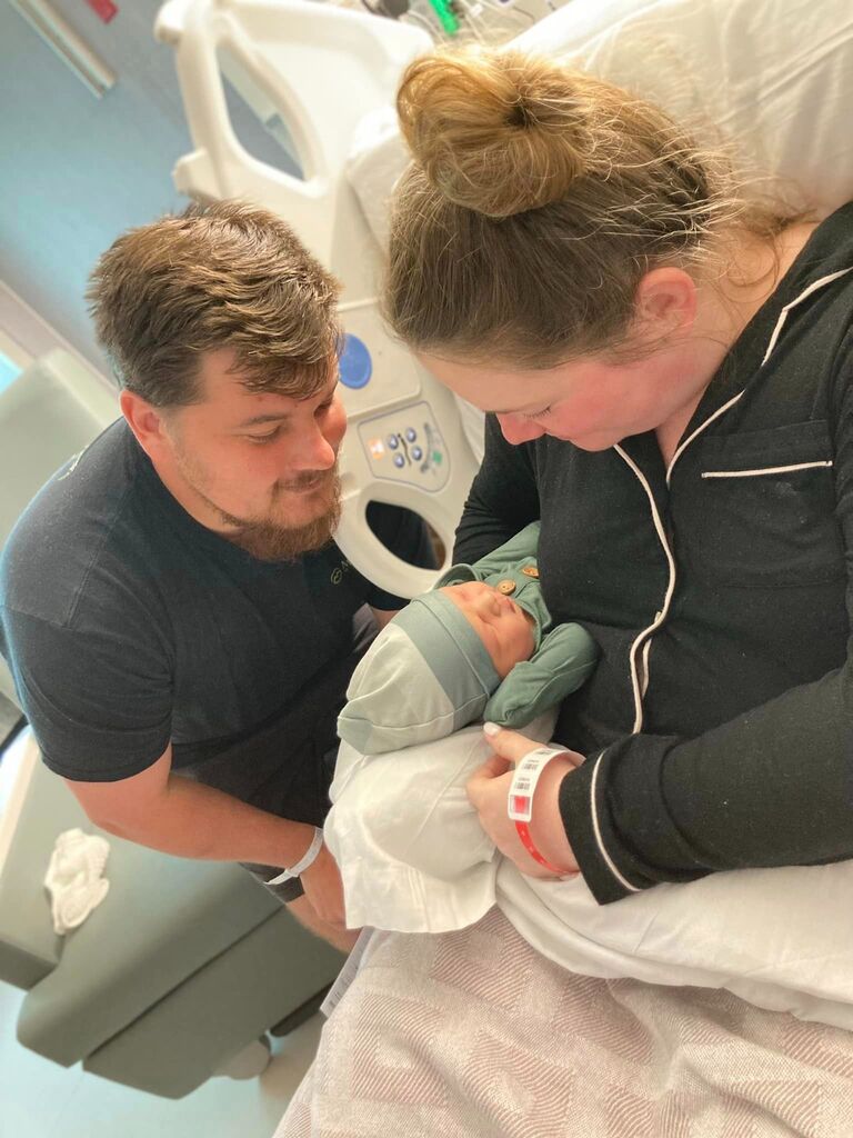Their beautiful son, Jaymes Michael, was born.