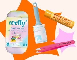 Wedding day emergency kit with beauty and makeup essentials