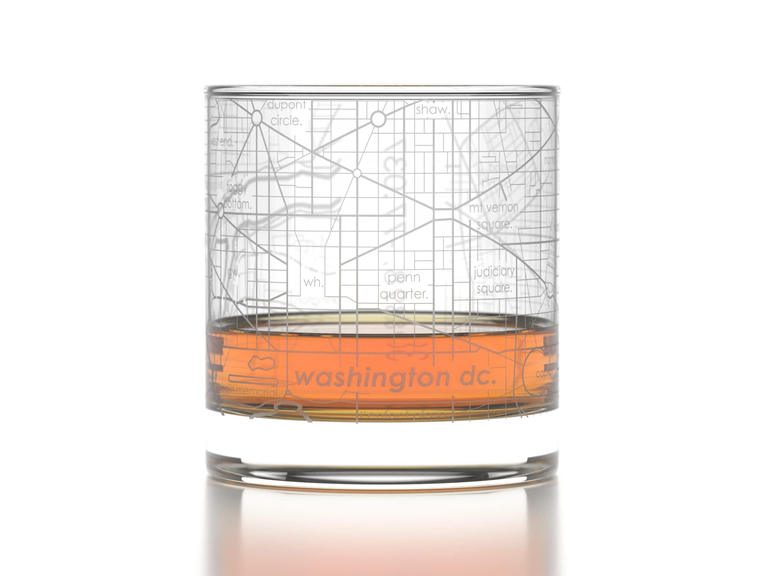 engraved city map whiskey glasses