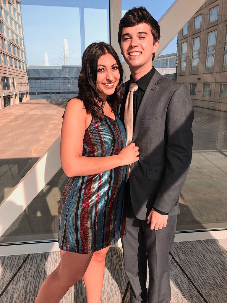 The couple continued to enjoy each other's company attending Greek life formal dances, traveling to Chicago, and embracing their college experiences together. 