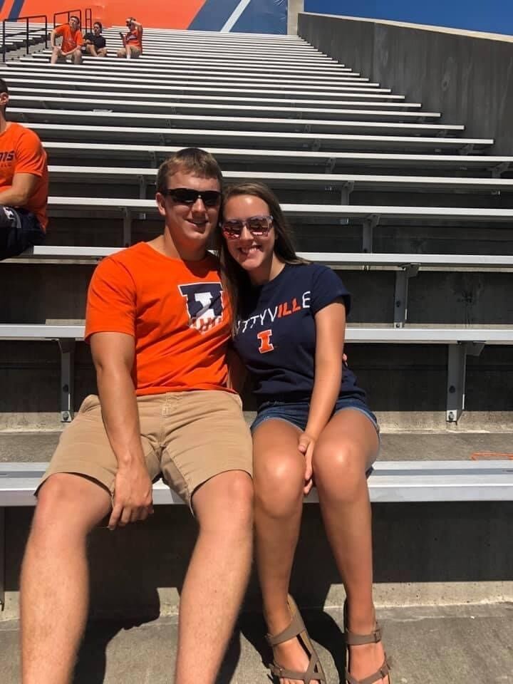 Now both in college at the University of Illinois, we spent Saturdays going to the Illinois football games together.  