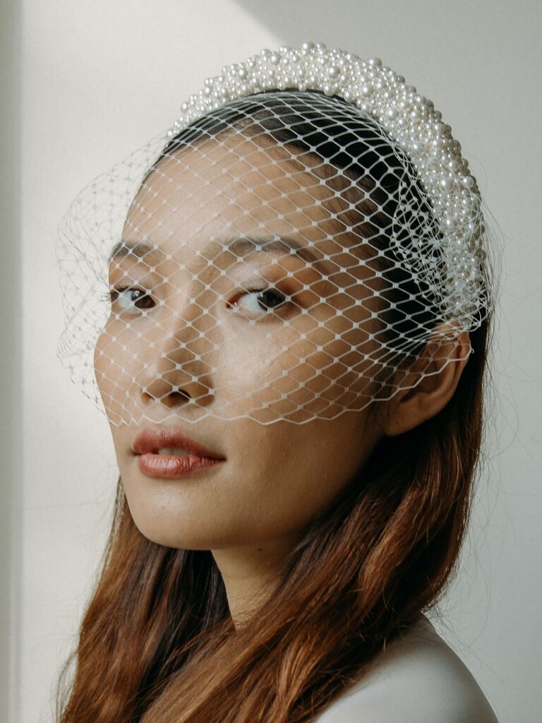 Jennifer Behr wedding veil headband