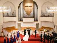 Methodist wedding vows during methodist ceremony.