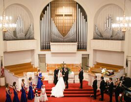 Methodist wedding vows during methodist ceremony.