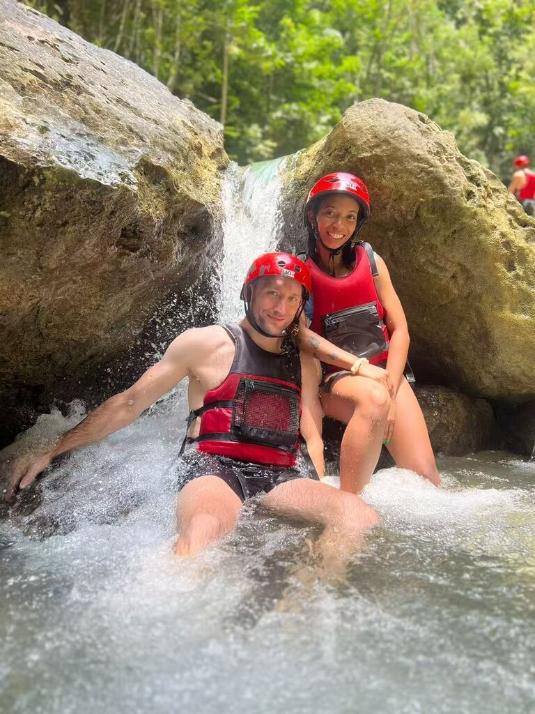 If you didn't know any better then you might think, from this photo, Ryan and Varique were just being overly cautious at a local park fountain, but, in reality, the two of them had just made their first overseas trip together, to Moalboal in Phillipines, and are embracing the ever-so-mild perils of canyoneering. This trip would trigger a series of subsequent holidays, spanning several continents, all in the name of fun, family, frivolity, and baked goods (more on this to follow...)